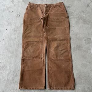 Vintage Y2K Carhartt WOMENS brown double knee work wear carpenter pants